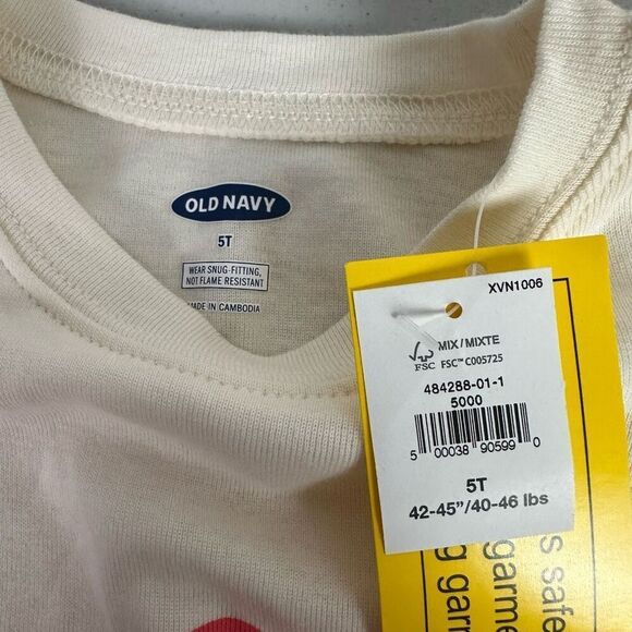 Old Navy 5T Short Sleeve Pajamas hearts NEW - Picture 4 of 4